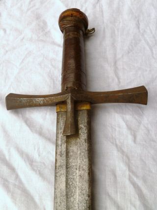 Christian Kaskara Shotel Abyssinian Sword Sabre Ethiopian Lion Of Judah Crusader photo