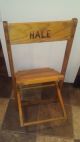 Antique Vitg Oak Slat Wood Folding Chair Snyder Chair Co.  Usa 1900-1950 photo 2