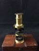 Antique Miniature Brass Drum Microscope With Mahogany Box 19th Century Science & Medicine (Pre-1930) photo 2