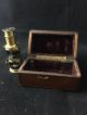 Antique Miniature Brass Drum Microscope With Mahogany Box 19th Century Science & Medicine (Pre-1930) photo 3