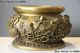 China Fane Pure Brass Copper Lotus Flower Buddha Word Bowl Incense Burner Censer Reproductions photo 9