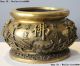 China Fane Pure Brass Copper Lotus Flower Buddha Word Bowl Incense Burner Censer Reproductions photo 1