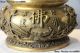 China Fane Pure Brass Copper Lotus Flower Buddha Word Bowl Incense Burner Censer Reproductions photo 2