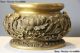 China Fane Pure Brass Copper Lotus Flower Buddha Word Bowl Incense Burner Censer Reproductions photo 5