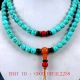 100 Natural Turquoise & Beeswax&red Coral Handwork Carved Necklaces Qw0507 Necklaces & Pendants photo 1