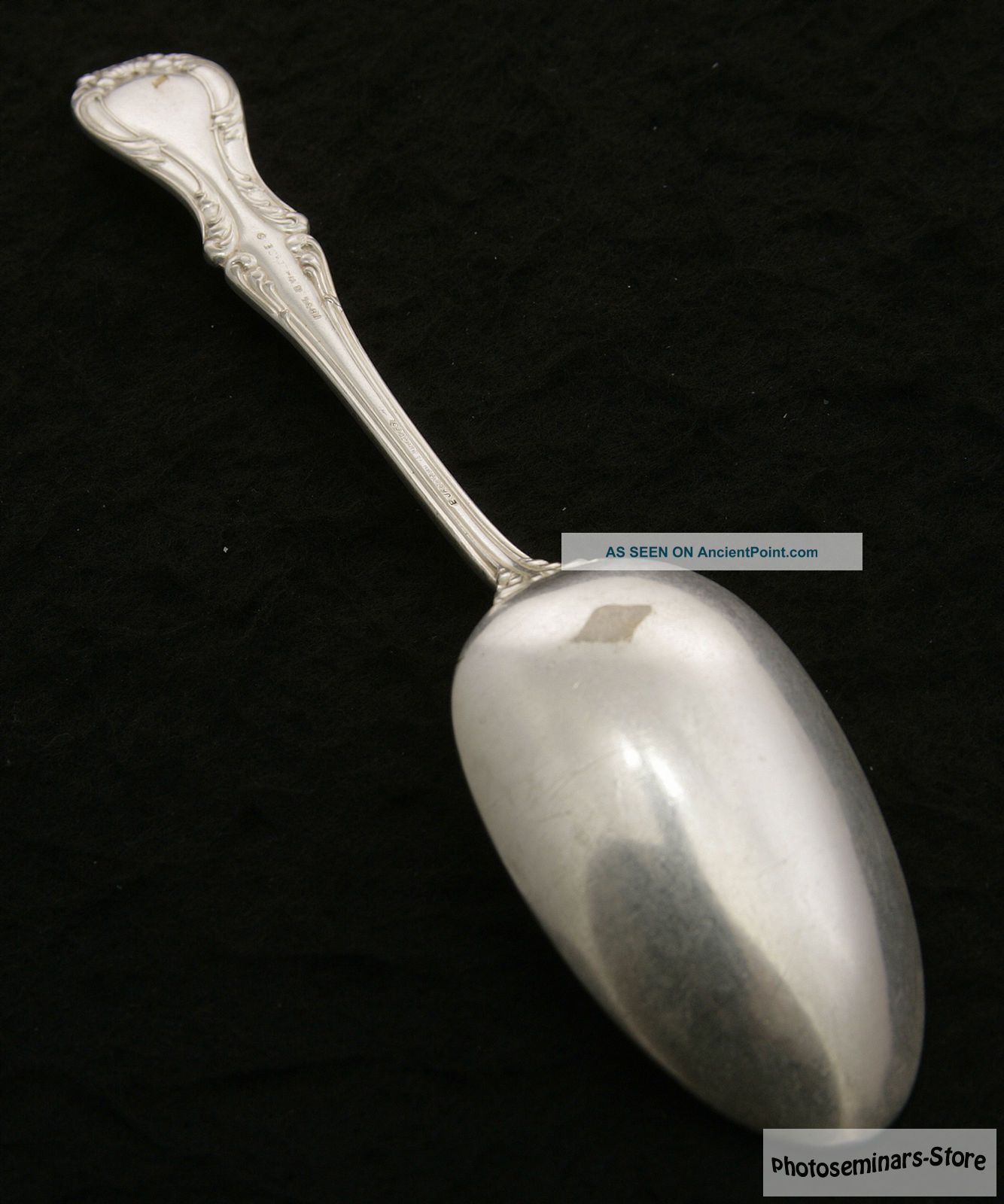 1835 R Wallace,  Antique Silver Plated Oval Soup Spoon 