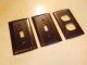 Vintage Uniline Brown Bakelite Switch Plate Covers 2 Light Switches,  1 Plug Switch Plates & Outlet Covers photo 1