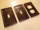 Vintage Uniline Brown Bakelite Switch Plate Covers 2 Light Switches,  1 Plug Switch Plates & Outlet Covers photo 3