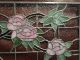 Handcrafted Tiffany Style Stained Leaded Art Glass Panel Flower 14.  5 