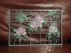 Handcrafted Tiffany Style Stained Leaded Art Glass Panel Flower 14.  5 