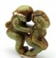 Chinese Hongshan Culture Old Green Jade Hand - Carved Man Woman Art Pendant H041 Other Chinese Antiques photo 4