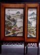 Antique Chinese Porcelain Plaques With Signed Scholar Mountain Scenes Other Chinese Antiques photo 6