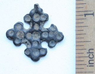 Ancient Old Bronze Cross Pendant.  Viking Age.  (mar77) photo