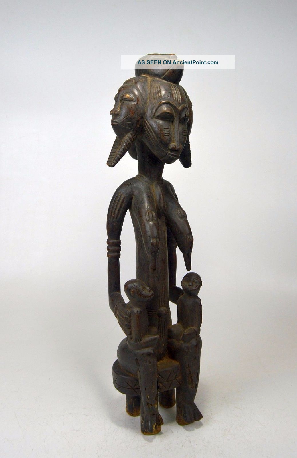 Five Headed Senufo Maternity Sculpture,  African Tribal Art Sculptures & Statues photo