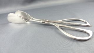 Charming Art Nouveau Silverplated Serving Tongs Pastry Tongs By Wmf photo