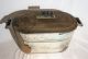 Vintage Rome Metalware Large Tin Wash Boiler Tub W/ Lid And Copper Bottom Primitives photo 1