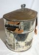 Vintage Rome Metalware Large Tin Wash Boiler Tub W/ Lid And Copper Bottom Primitives photo 2