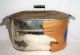 Vintage Rome Metalware Large Tin Wash Boiler Tub W/ Lid And Copper Bottom Primitives photo 4