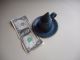19th C.  Soldered Tin & Painted Finger Lamp W/whale Oil Burner & Snuffer Tin Lid Primitives photo 1