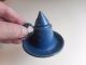 19th C.  Soldered Tin & Painted Finger Lamp W/whale Oil Burner & Snuffer Tin Lid Primitives photo 5