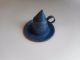 19th C.  Soldered Tin & Painted Finger Lamp W/whale Oil Burner & Snuffer Tin Lid Primitives photo 6