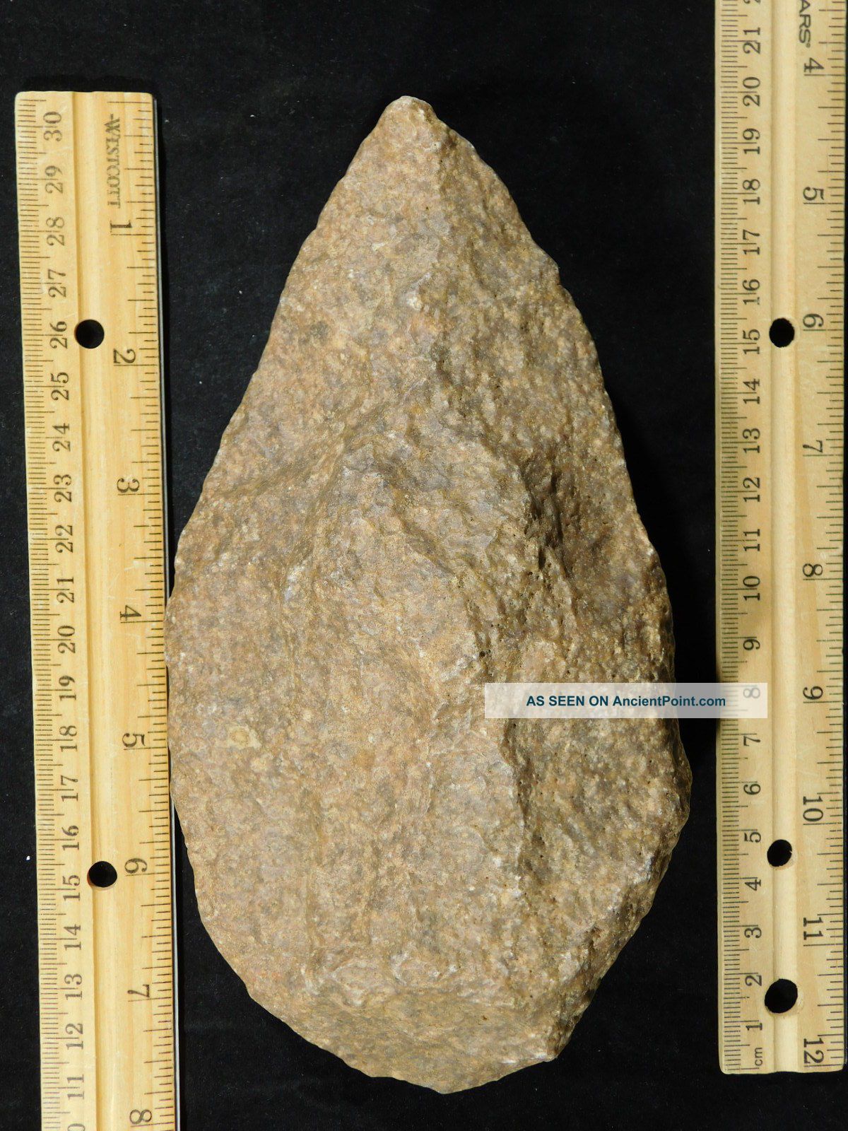 A Big Million Year Old Early Stone Age Acheulean Handaxe Mauritania 955gr E Neolithic & Paleolithic photo