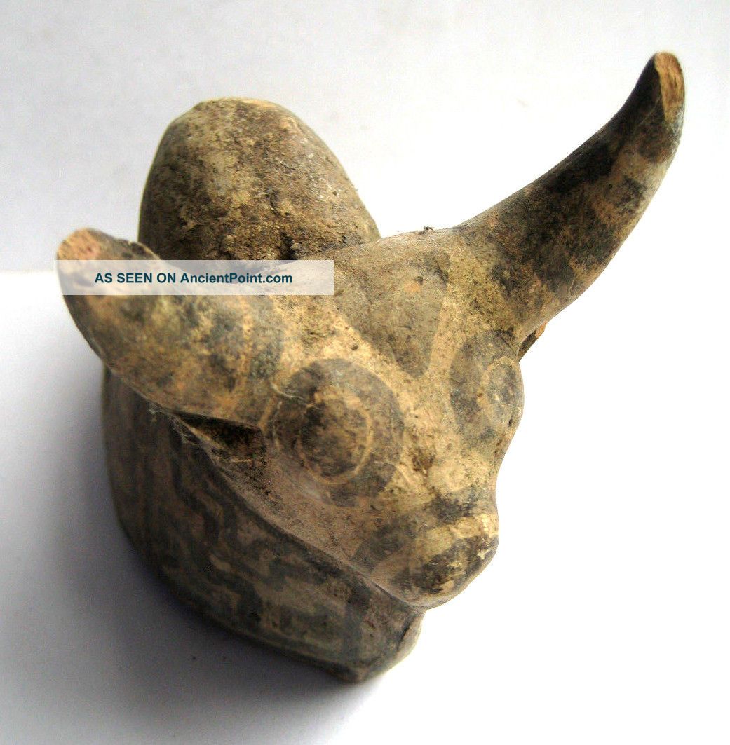 Circa.  1500 B.  C Indus Valley Late Harappan Period Decorative Clay Bull Statue Neolithic & Paleolithic photo