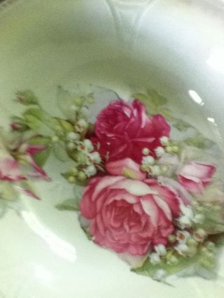 Antique Bowl Bulgarian Roses And Lilly Of The Valley photo