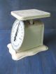 Antique Scale Kitchen American Family,  Old Cream/yellow Paint,  25 Lbs Scales photo 1