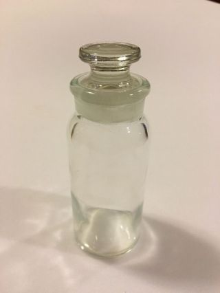 Vintage Wheaton Glass Apothecary Chemical Scientific Bottle Ground Stopper photo