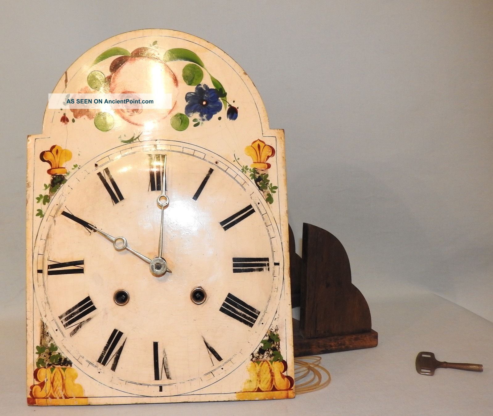 Rare Antique Black Forest 8 Day Shield Clock C 1840 Clocks photo