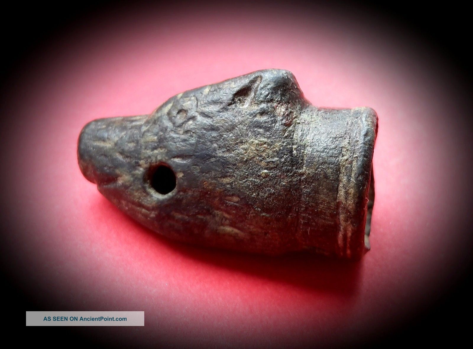 Roman Bronze Boar Head Finial 1st - 3rd Century A.  D. Roman photo
