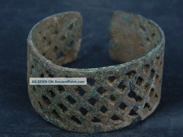 Ancient Bronze Open Work Bracelet Luristan 500 Bc Sg4240 Near Eastern photo
