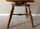Vintage Ethan Allen Swivel Maple Nutmeg Comb Back Desk Chair Post-1950 photo 3