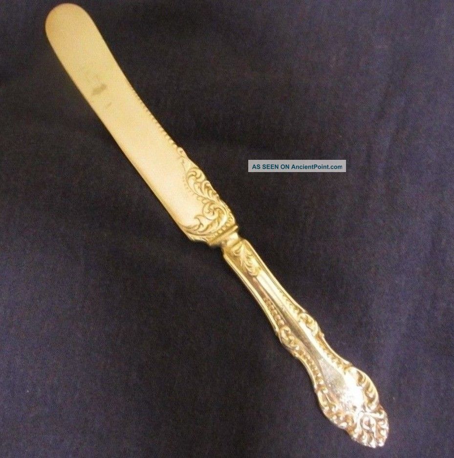 Rogers Carlton 1898 Silverplated Flat Knife Butter Soft Cheese Spreader Flatware & Silverware photo