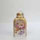 Antique Kpm Berlin Porcelain Tea Caddy With Weichmalerei Hp Flowers & Gold - Pc Other Antique Ceramics photo 2