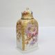 Antique Kpm Berlin Porcelain Tea Caddy With Weichmalerei Hp Flowers & Gold - Pc Other Antique Ceramics photo 4
