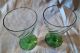 Depression Glass Tiffin Clear Optic Green Base 14 Pc 2 Juice 8 Wine 4 Parfait Stemware photo 8