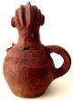 Antique 19th Century African Pottery Figural Head Face Jug Pitcher Luba Zaire Other African Antiques photo 2