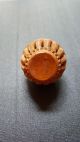 Antique Victorian Coquilla Nut Round Hand Carved Needle Case Needles & Cases photo 3