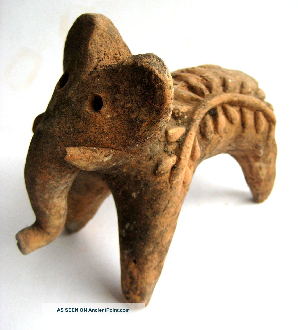Circa.  1500 B.  C Indus Valley Late Harappan Period Decorative Clay Elephant Statue Neolithic & Paleolithic photo