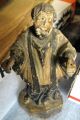 Antique Carved Wood Santo Hand Painted Great Detail And Latin American photo 1