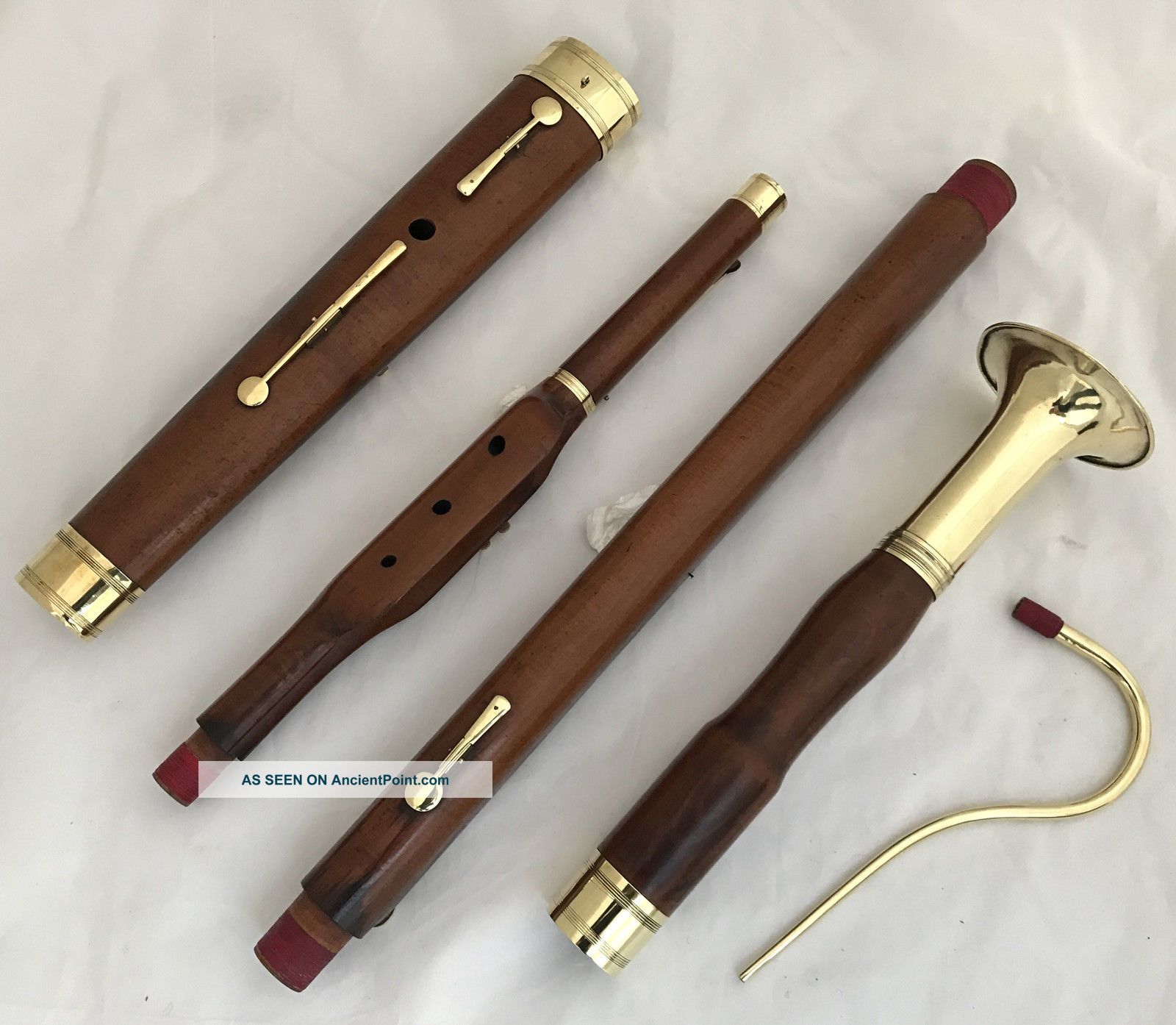 Baroque Historical Viennese Bassoon 10 Round Brass Keys Year 1820 Restored