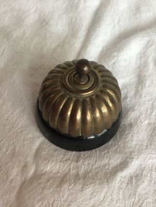 Victorian Old Brass Dolly Light Switch photo