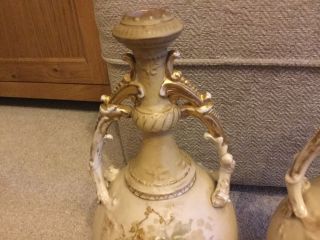 Antique Teplitz Alfred Stellmacher Turn Vases/urns.  19th Century.  Rare. photo