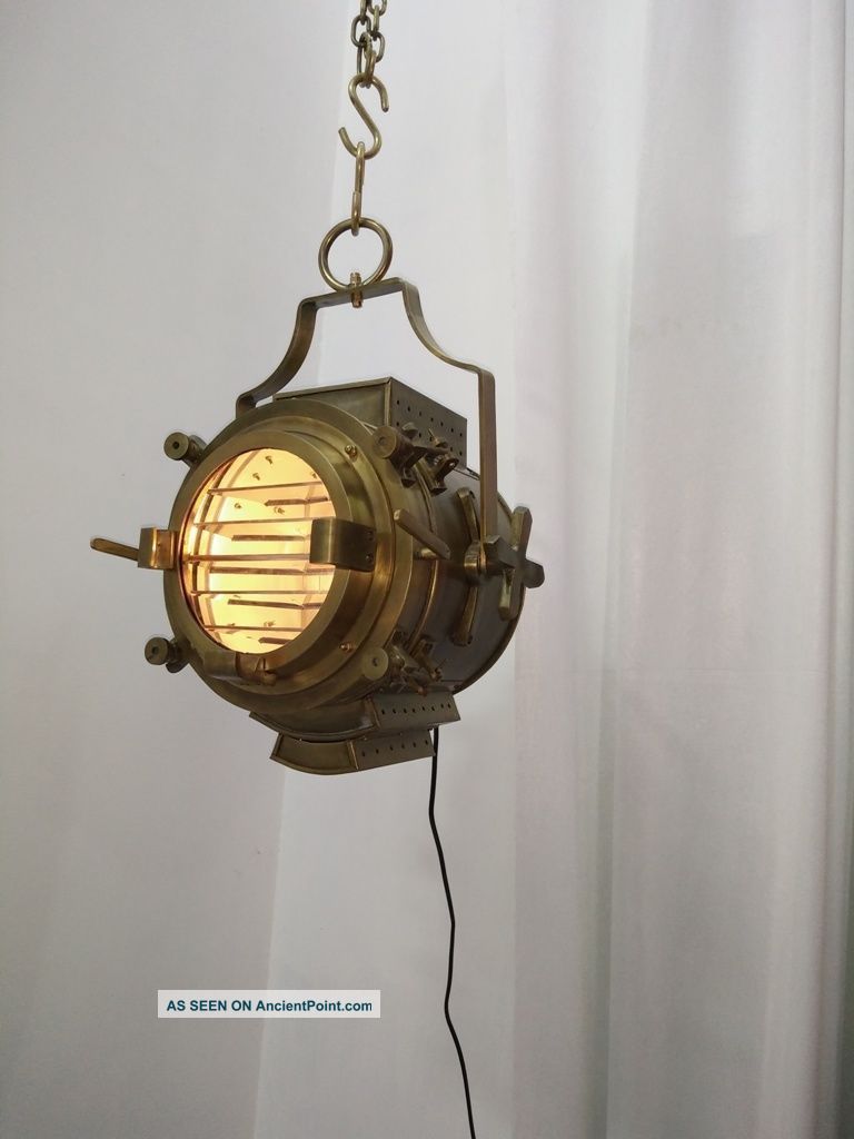 Mid Century Modern Brass Pendant Lamp Hanging Light / Wall Hanging Retro Decor Mid-Century Modernism photo
