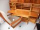 Mid Century Danish Modern Teak Desk In A Box Folding Cabinet Hide Away Office Mid-Century Modernism photo 7