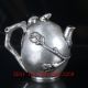 Old Silve Copper Hand Carved Flower & Bird Teapot With Qing Dynasty Mark Teapots photo 4