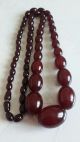 Antique Vintage Cherry Amber Bakelite Necklace - 74 Gr Islamic photo 1