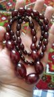 Antique Vintage Cherry Amber Bakelite Necklace - 74 Gr Islamic photo 2